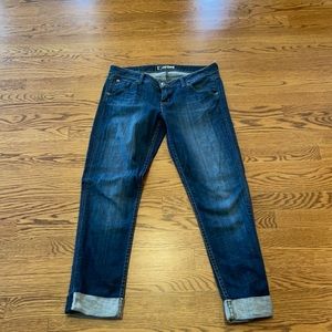 Hudson TRP rolled cropped flap pocket jeans